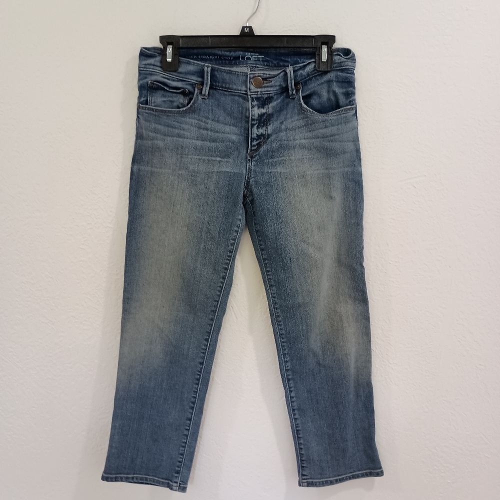 LOFT Relaxed Straight Crop Jean